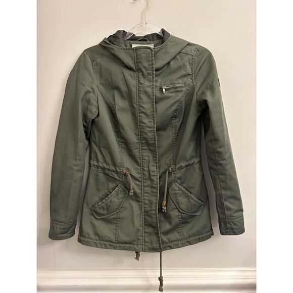 EUC ONLY Utility Hooded Jacket size XS oversized military army - Picture 1 of 13